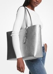 Michael Kors Eliza Extra-Large Metallic Pebbled Leather Reversible Tote Bag