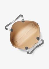 Michael Kors Eliza Extra-Large Metallic Pebbled Leather Reversible Tote Bag