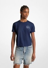 Michael Kors Embellished Logo Organic Cotton T-Shirt