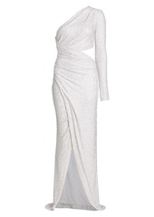 Michael Kors Embellished One-Shoulder Dress