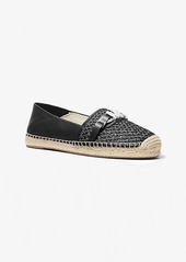Michael Kors Ember Leather and Straw Espadrille