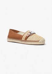 Michael Kors Ember Leather and Straw Espadrille