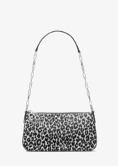 Michael Kors Empire Medium Leopard Print Calf Hair Chain-Link Pochette