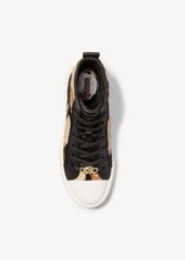 Michael Kors Evy Camouflage Print Calf Hair High-Top Sneaker