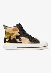 Michael Kors Evy Camouflage Print Calf Hair High-Top Sneaker