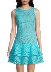 MICHAEL Michael Kors Eyelet Zebra Mini Dress