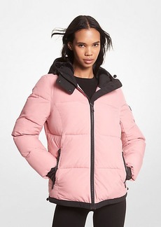 Michael Kors Faux Fur-Trim Quilted Puffer Jacket