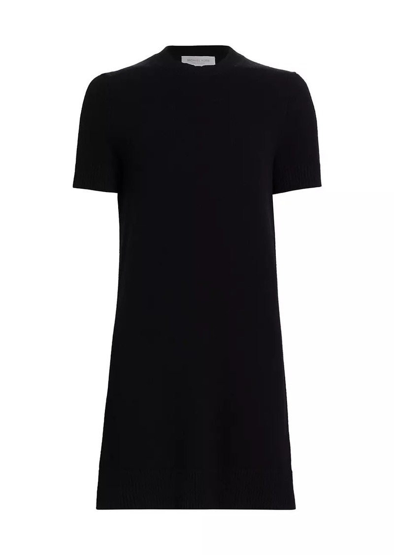 Michael Kors Felted Wool Crewneck T-Shirt Dress