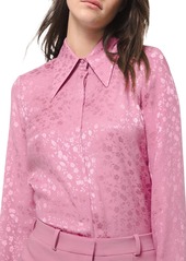 Michael Kors Floral Jacquard Silk Shirt
