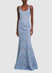 Michael Kors Floral Lace Cotton Fishtail Dress