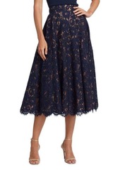 Michael Kors Floral Lace Midi Skirt