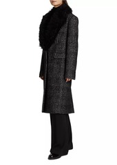 Michael Kors Glen Plaid Wool-Blend Chesterfield Coat