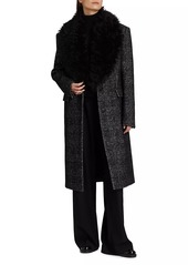 Michael Kors Glen Plaid Wool-Blend Chesterfield Coat