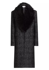 Michael Kors Glen Plaid Wool-Blend Chesterfield Coat