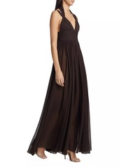 Michael Kors Goddess Strappy Silk Gown