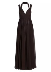 Michael Kors Goddess Strappy Silk Gown