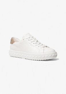 Michael Kors Grove Embellished Leather Sneaker