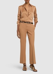 Michael Kors Haylee Flared Crepe Cropped Pants