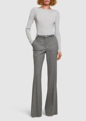 Michael Kors Haylee Mid Rise Wool Flared Pants