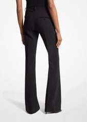 Michael Kors Haylee Stretch Pebble Crepe Flared Trousers