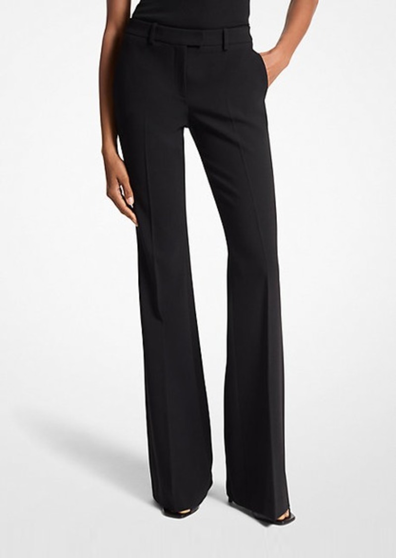 Michael Kors Haylee Stretch Pebble Crepe Flared Trousers