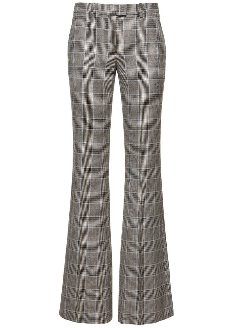 Michael Kors Haylee Wool Crepe Tailored Flared Pants