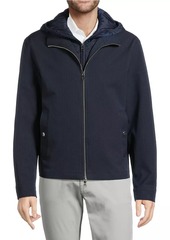 Michael Kors Herringbone Mix-Media Jacket