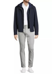 Michael Kors Herringbone Mix-Media Jacket