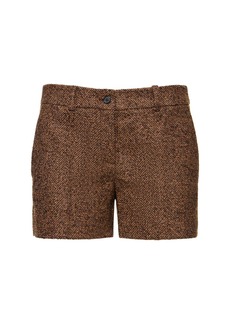 Michael Kors Herringbone Tweed Mini Shorts