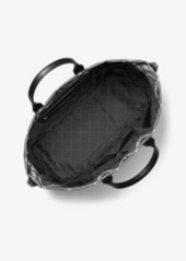 Michael Kors Hudson Oversized Empire Logo Jacquard Tote Bag