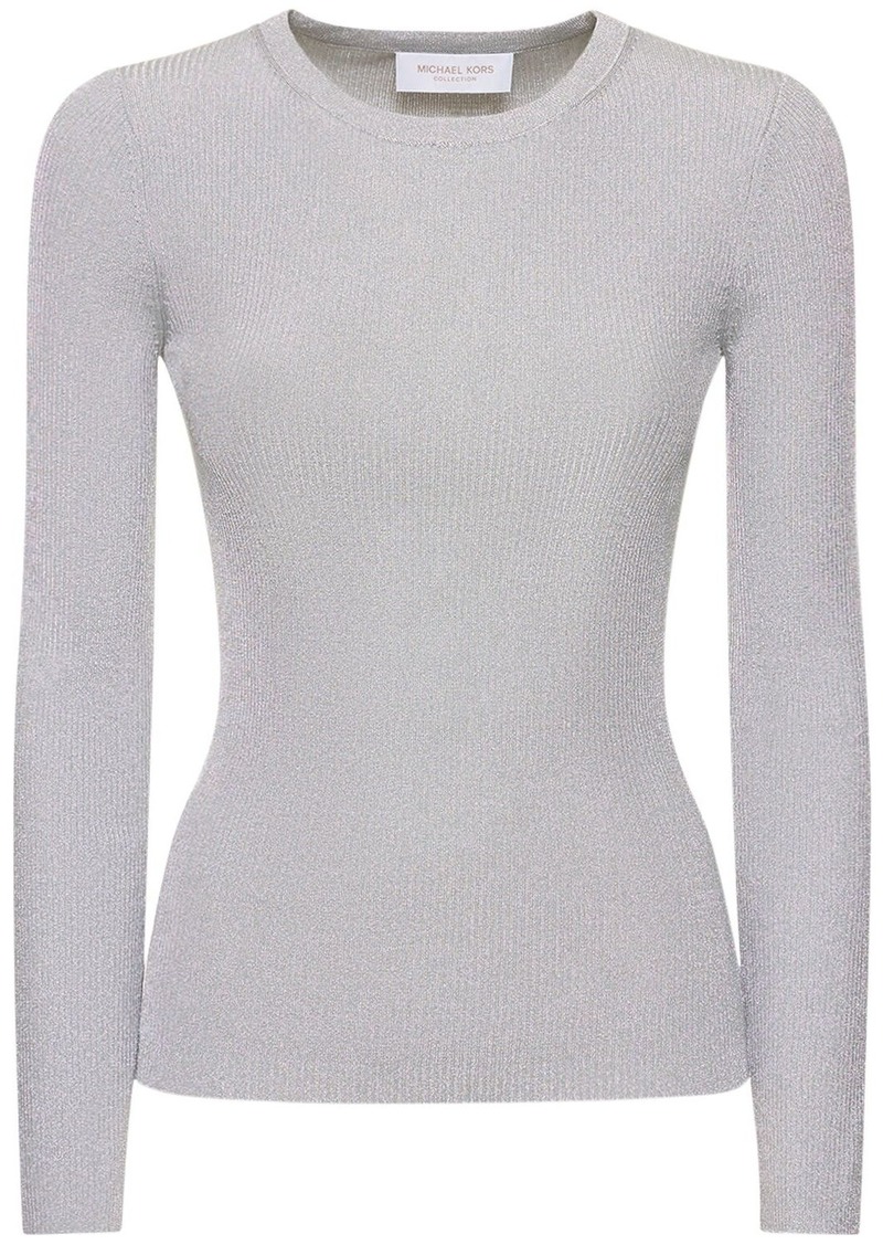 Michael Kors """hutton Lurex Long Sleeve Top"