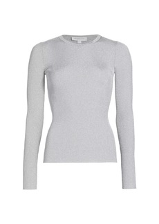 Michael Kors Hutton Metallic-Knit Top