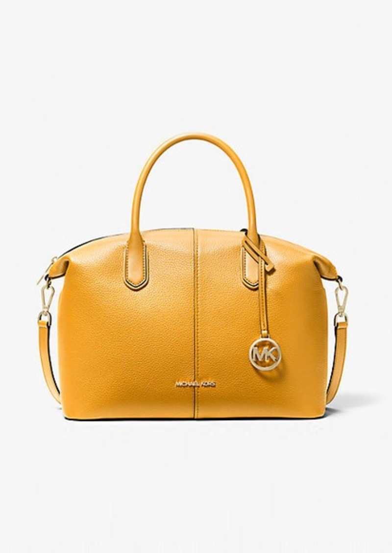 Michael Kors Hyde Large Pebbled Leather Satchel