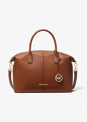 Michael Kors Hyde Large Pebbled Leather Satchel