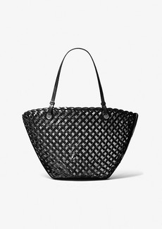 Michael Kors Isabella Medium Hand-Woven Leather Tote Bag