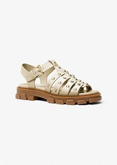 Michael Kors Jagger Studded Metallic Leather Sandal