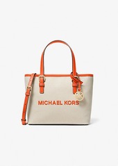 Michael Kors Jet Set Travel Extra-Small Canvas Top-Zip Tote Bag