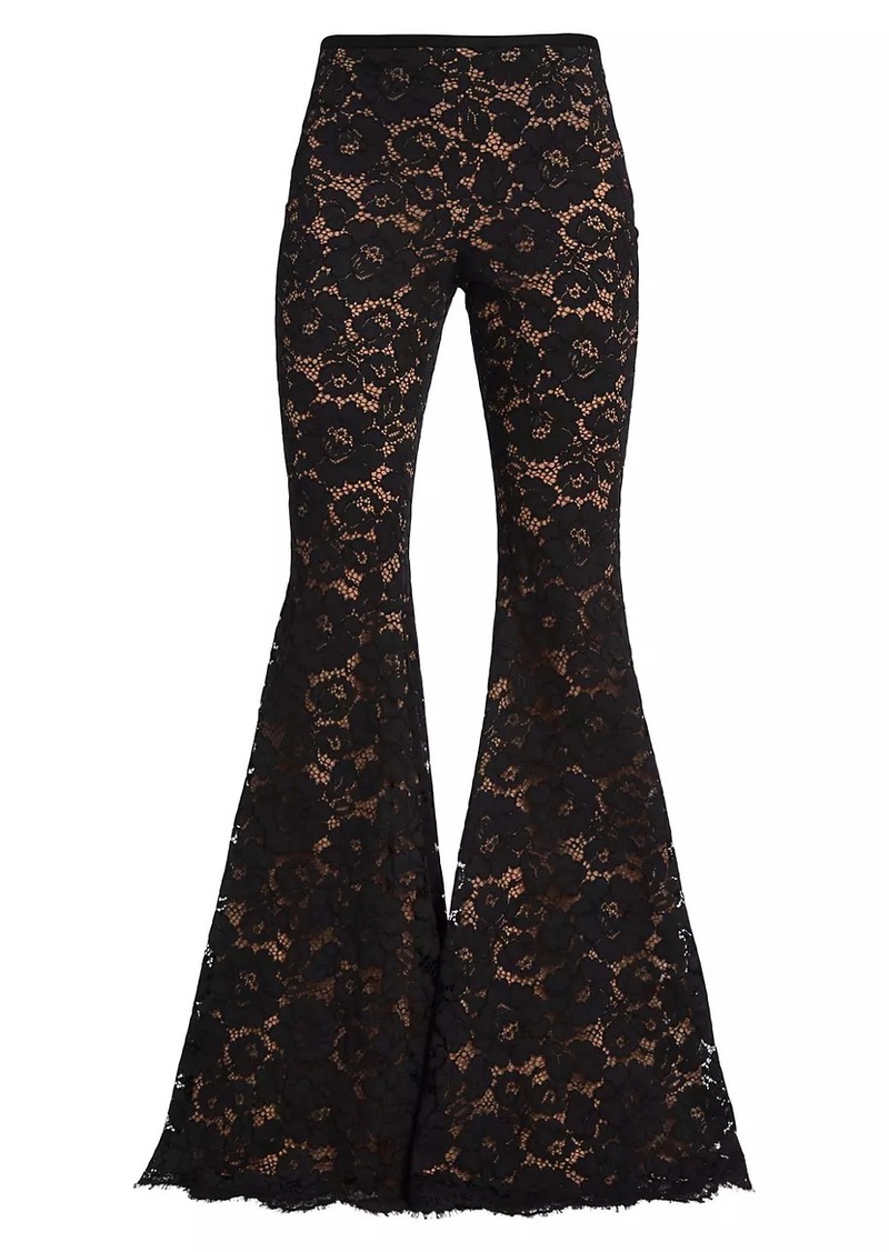 Michael Kors Joplin Floral Lace Bell-Bottom Pants