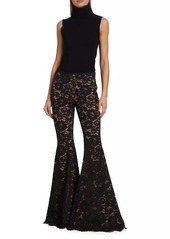 Michael Kors Joplin Floral Lace Bell-Bottom Pants