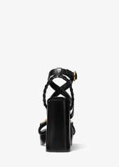 Michael Kors Kailey Embellished Leather Platform Sandal