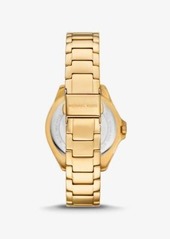 Michael Kors Kaycie Pavé Gold-Tone Watch