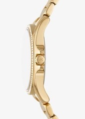 Michael Kors Kaycie Pavé Gold-Tone Watch