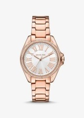 Michael Kors Kaycie Pavé Rose Gold-Tone Watch