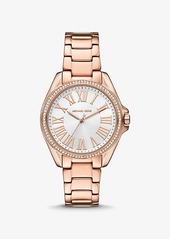 Michael Kors Kaycie Pavé Rose Gold-Tone Watch