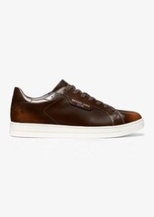 Michael Kors Keating Burnished Leather Sneaker