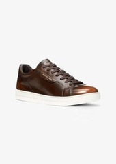 Michael Kors Keating Burnished Leather Sneaker