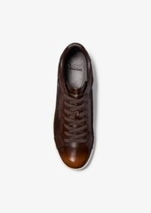 Michael Kors Keating Burnished Leather Sneaker