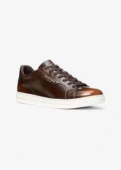 Michael Kors Keating Burnished Leather Sneaker