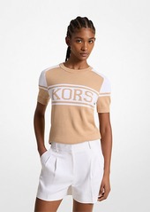 Michael Kors KORS Cotton Blend Short-Sleeve Sweater
