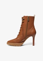 Michael Kors Kyle Leather Lace-Up Boot